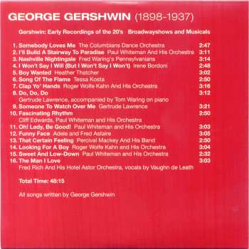 10CD/Doos George Gershwin: 1898-1937