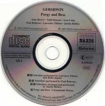 2CD George Gershwin: Porgy And Bess
