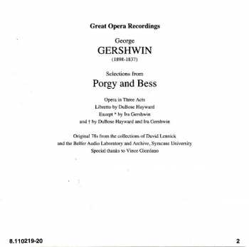 2CD George Gershwin: Porgy And Bess