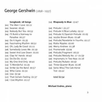 CD George Gershwin: Songbook Rhapsody in Blue and other works for piano