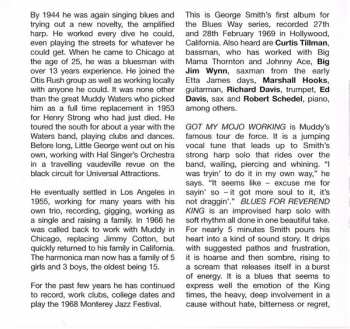 CD George "Harmonica" Smith And His Blues Band: ...Of The Blues