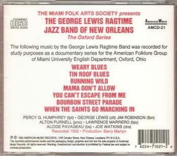 CD George Lewis' Ragtime Band: The Oxford Series Vol. 1