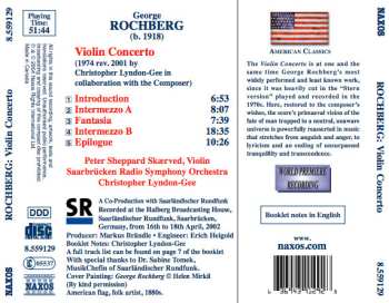 CD George Rochberg: Violin Concerto (Restored Original Version)