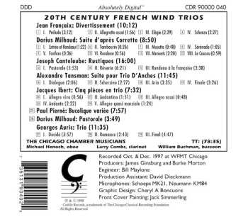 CD Jacques Ibert: 20th Century French Wind Trios