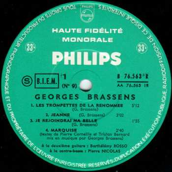 LP Georges Brassens: N° 9