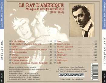 CD Georges Garvarentz: Le Rat D'Amérique (Original Motion Picture Score) LTD