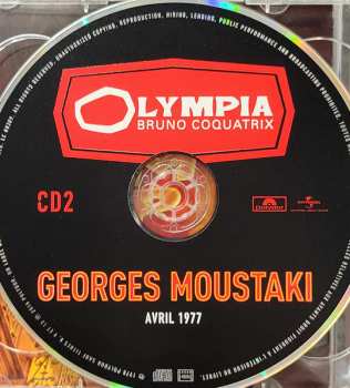 2CD Georges Moustaki: Olympia, Avril 1977 (Concert Intégral)