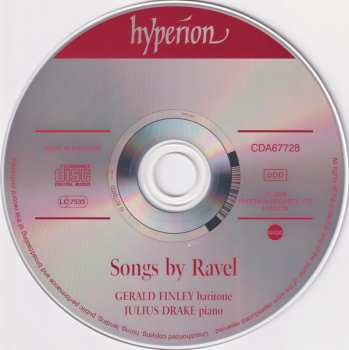 CD Gerald Finley: Songs by Ravel