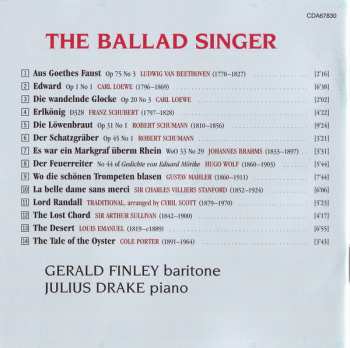 CD Gerald Finley: The Ballad Singer