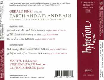 2CD Martyn Hill: Earth And Air And Rain - Song Cycles to Words By Hardy