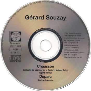 CD Ernest Chausson: Chausson  Duparc