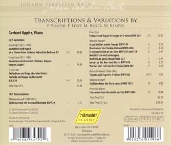 2CD Johann Sebastian Bach: Transcriptions & Variations