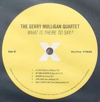 LP Gerry Mulligan Quartet: What Is There To Say? LTD