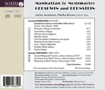 CD Leonard Bernstein: Manhattan To Montmartre