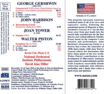 CD George Gershwin: Concerto In F / Sequoia / Symphony No. 5 / Remembering Gatsby