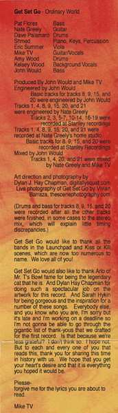 CD Get Set Go: Ordinary World