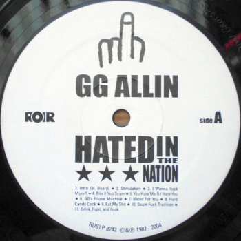 LP GG Allin: Hated In The Nation