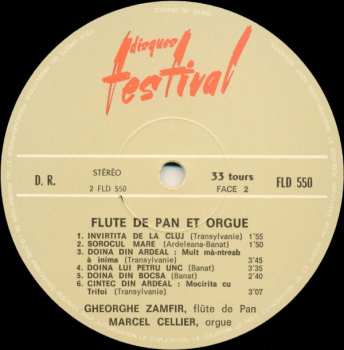 LP Gheorghe Zamfir: Improvisations Flûte De Pan Et Orgue