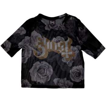 Merch Ghost: Dames Crop Top Logo Ghost & Roses