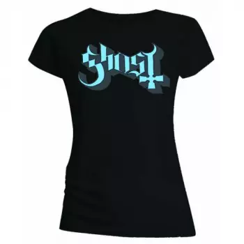 Dames T-shirt Blue/grey Keyline Logo Ghost 