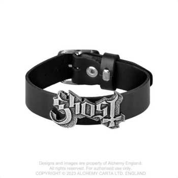 Merch Ghost: Leren Armband Logo Ghost