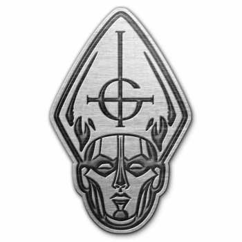Merch Ghost: Badge Papa Head Staal