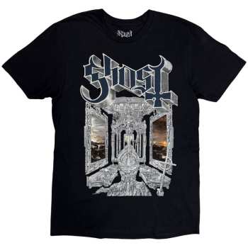 Merch Ghost: Ghost Unisex T-shirt: Skeleta Album Cover '25 Tour Dates (black) (back Print) (small) S