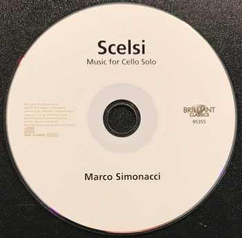 CD Giacinto Scelsi: Music For Cello Solo