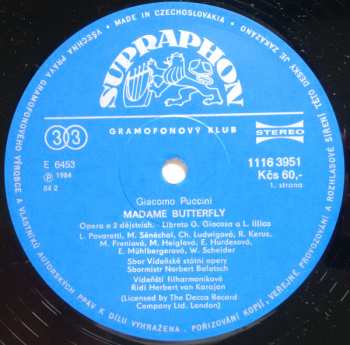3LP/Doos Giacomo Puccini: Madame Butterfly (3xLP + BOX + BOOKLET)