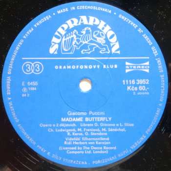 3LP/Doos Giacomo Puccini: Madame Butterfly (3xLP + BOX + BOOKLET)