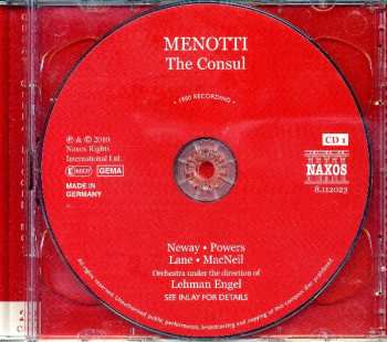 2CD Orchestra Del Teatro Alla Scala: The Consul / Amelia Al Ballo