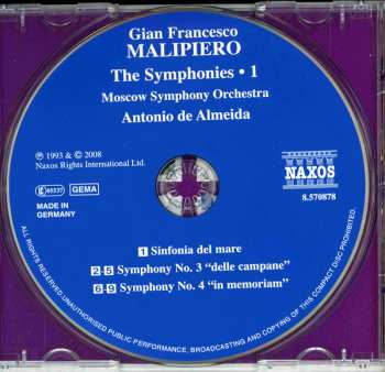 CD Antonio De Almeida: Symphonies Nos. 3 And 4, Sinfonia Del Mare 