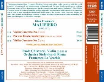 CD Francesco La Vecchia: Violin Concertos Nos. 1 And 2