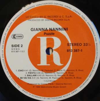 LP Gianna Nannini: Puzzle