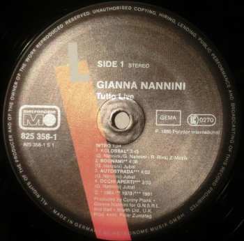 2LP Gianna Nannini: Tutto Live