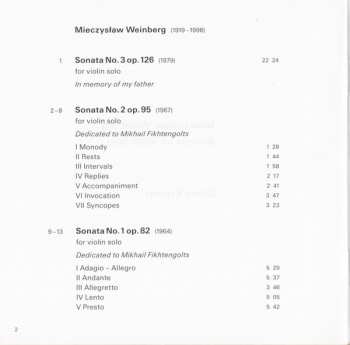 CD Mieczysław Weinberg: Sonatas For Violin Solo