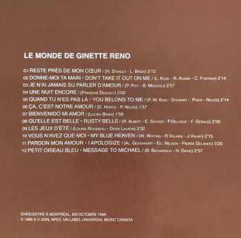 CD Ginette Reno: Le Monde De Ginette Reno
