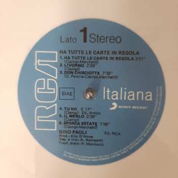 LP Gino Paoli: Ha Tutte Le Carte In Regola CLR | LTD