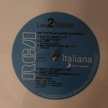 LP Gino Paoli: Ha Tutte Le Carte In Regola CLR | LTD