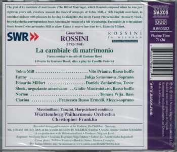 CD Gioacchino Rossini: La Cambiale Di Matrimonio