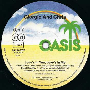 LP Giorgio Moroder: Love's In You, Love's In Me