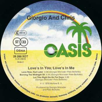 LP Giorgio Moroder: Love's In You, Love's In Me