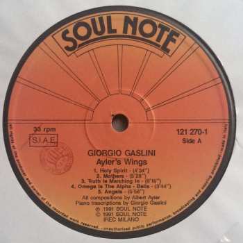 LP Giorgio Gaslini: Ayler's Wings