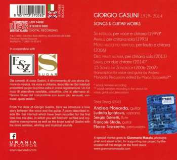 CD Giorgio Gaslini: Plexiglas: Songs & Guitar Works