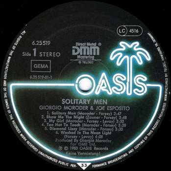 LP Giorgio Moroder: Solitary Men CLR