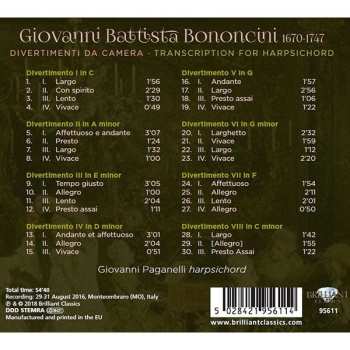 CD Giovanni Bononcini: Divertimenti Da Camera
