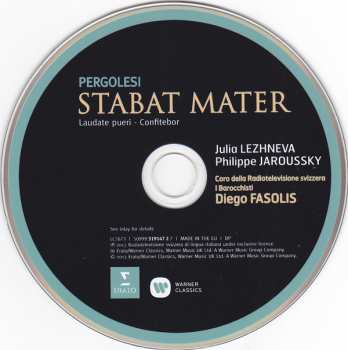 CD Giovanni Battista Pergolesi: Stabat Mater - Laudate Pueri - Confitebor