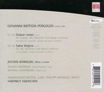 CD Giovanni Battista Pergolesi: Stabat Mater - Salve Regina
