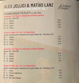 CD Giovanni Benedetto Platti: Violoncello & Harpsichord Sonatas Vol.1