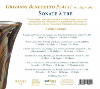 CD Giovanni Benedetto Platti: Sonate à Tre